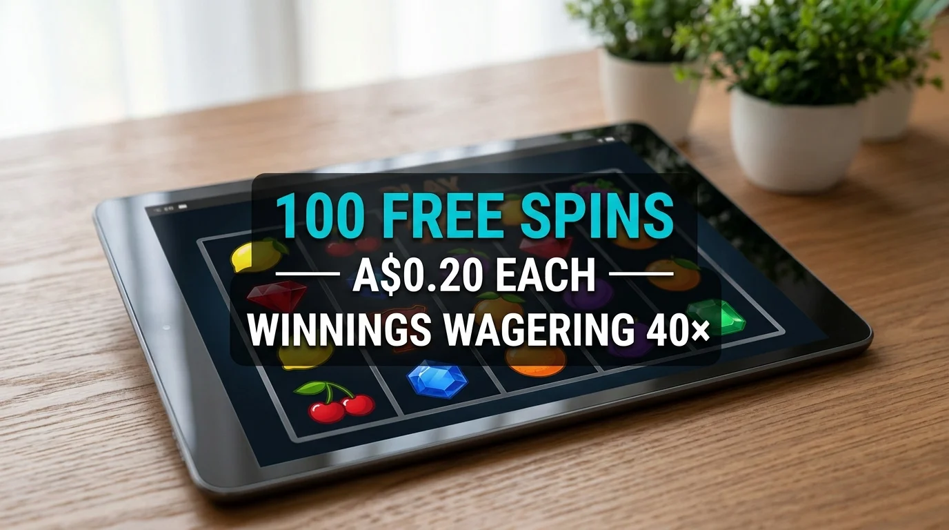 Free spins offer panel with spin value and wagering window