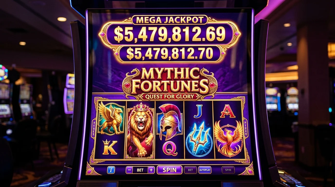 Progressive jackpot pokie screen with a rising prize counter at the top of the reels
