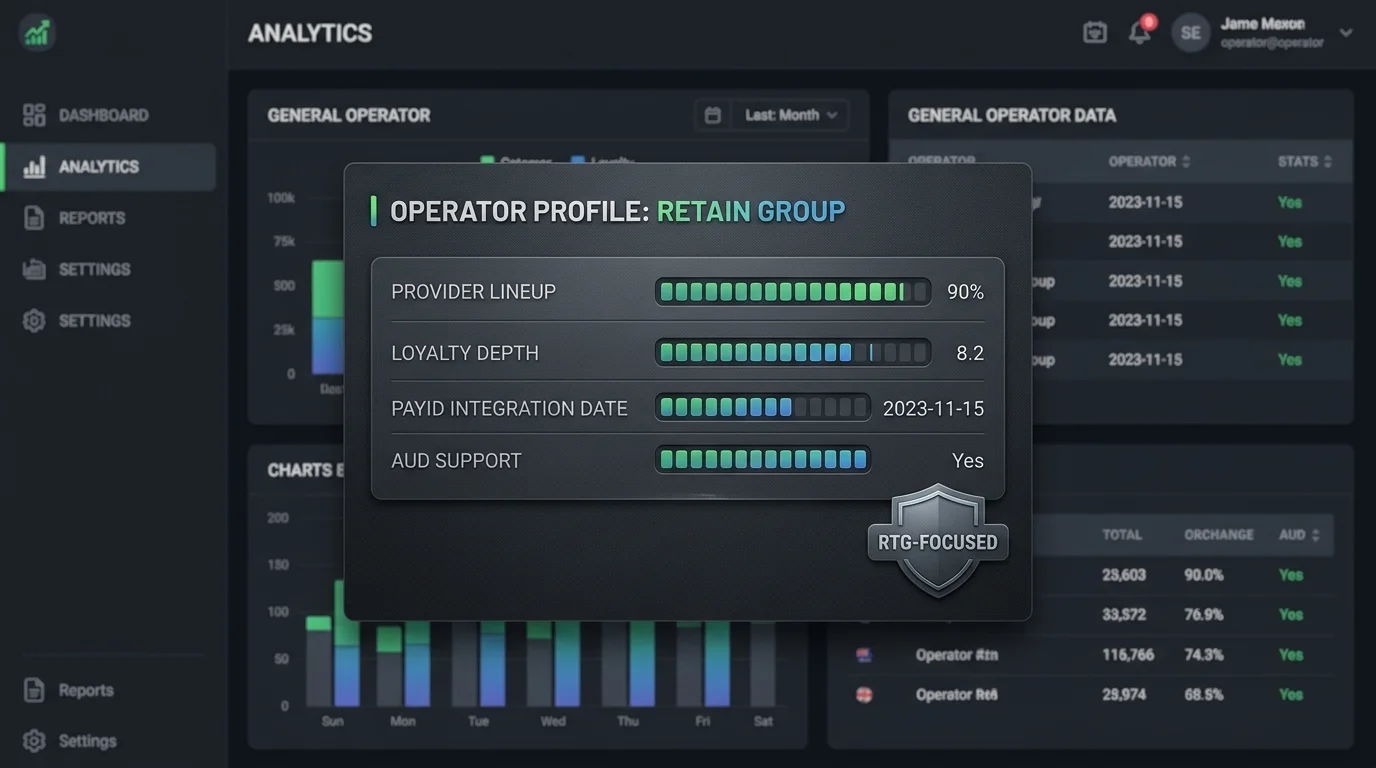 Operator profile card describing a long-standing RTG-focused PayID casino with legacy loyalty programme features